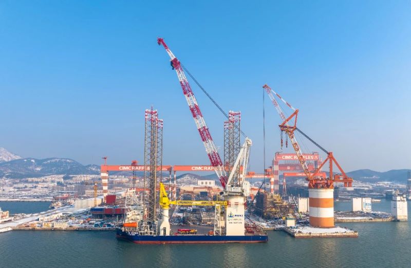 開和爭流勇奮楫，國之重器向深藍|我國最新一代風電安裝船“博強3060”在煙臺交付(圖3)
